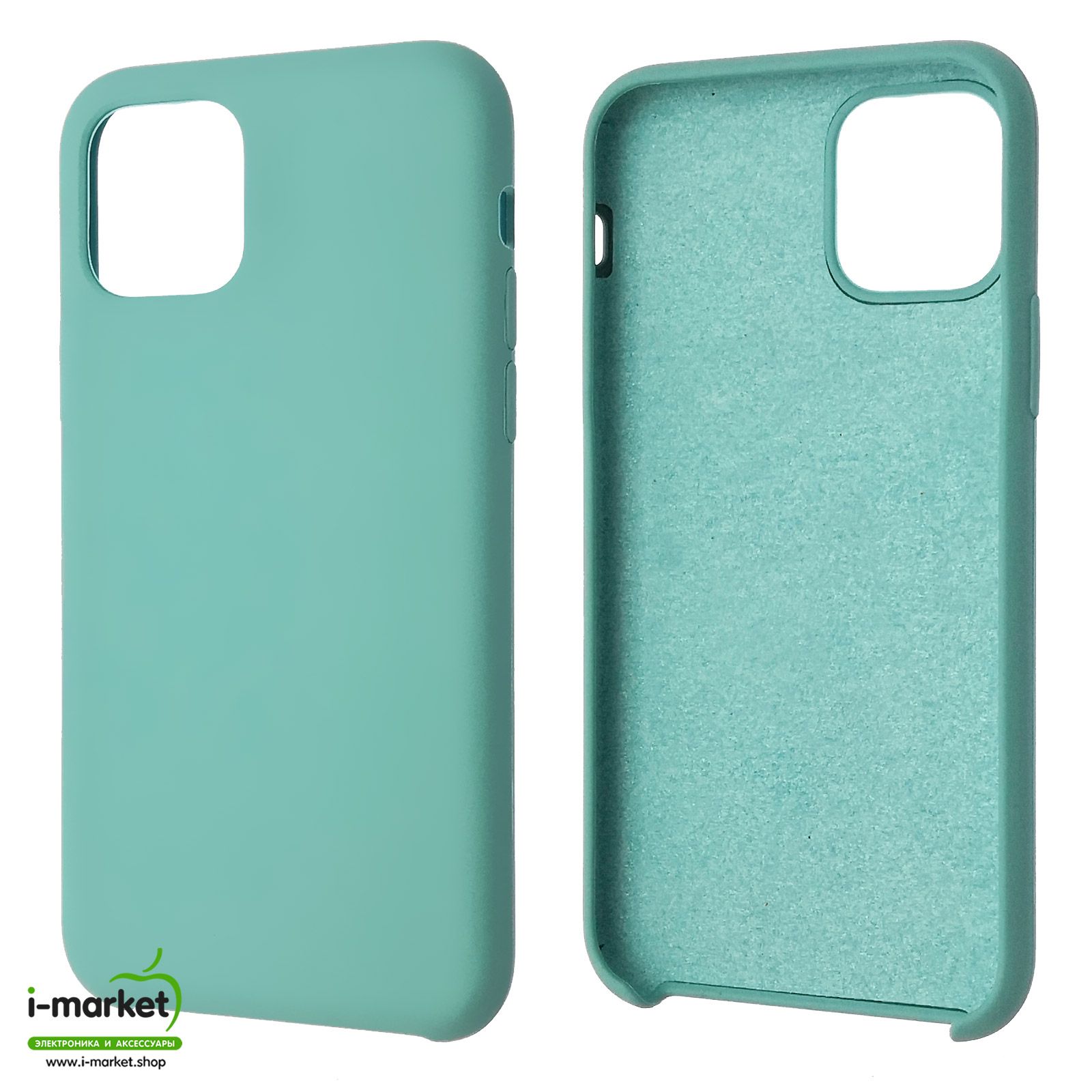 Чехол накладка Silicon Case для APPLE iPhone 11 Pro, силикон, бархат, цвет светло бирюзовый Чехол накладка Silicon Case для APPLE iPhone 11 Pro, силикон, бархат, цвет светло бирюзовый