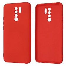 Чехол накладка NANO для XIAOMI Redmi 9, силикон, бархат, цвет красный