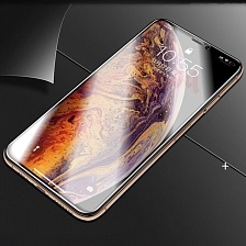 Защитное стекло 11D FULL GLUE для APPLE iPhone XS MAX (6.5"), цвет канта чёрный.