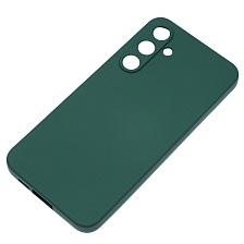Чехол накладка NANO для SAMSUNG Galaxy A55 5G, защита камеры, силикон, бархат, цвет темно зеленый Чехол накладка NANO для SAMSUNG Galaxy A55 5G, защита камеры, силикон, бархат, цвет темно зеленый