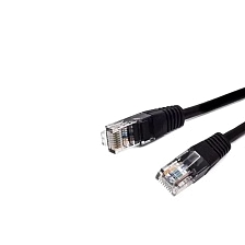 Патч-корд Filum FL-U5-0.25M-BK U/UTP Cat 5e 26AWG (7x0.16 мм), сетевой кабель для интернета, длина 0.25 метра, омедненный алюминий (CCA), PVC, цвет черный