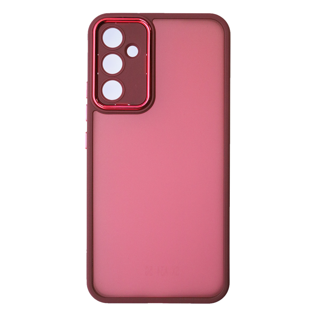 Чехол накладка KING для SAMSUNG Galaxy A34 5G, силикон, пластик, защита камеры, цвет окантовки бордовый