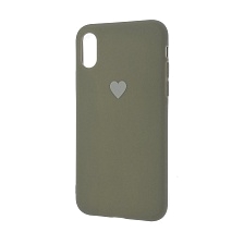 Чехол накладка для APPLE iPhone X, iPhone XS, силикон, матовый, цвет серый.