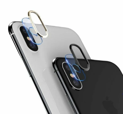 Стекло камеры iPhone X Черный.