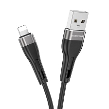 Кабель BOROFONE BX46 Rush Lightning 8 pin, 2.4A, длина 1 метр, цвет черный Кабель BOROFONE BX46 Rush Lightning 8 pin, 2.4A, длина 1 метр, цвет черный