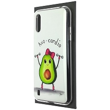 Чехол накладка Vinil для SAMSUNG Galaxy M01 (SM-M015) силикон, рисунок Avo cardio, цвет белый Чехол накладка Vinil для SAMSUNG Galaxy M01 (SM-M015) силикон, рисунок Avo cardio, цвет белый