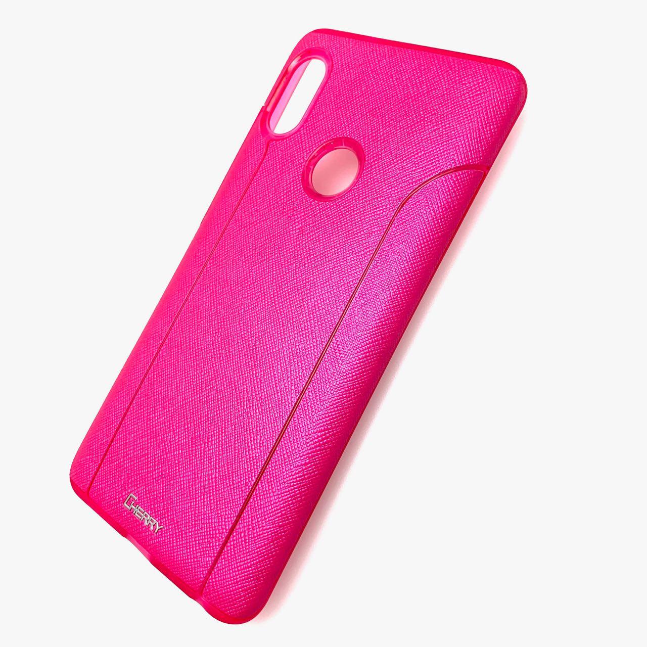 Чехол накладка для XIAOMI REDMI NOTE 5, NOTE 5 PRO, силикон, цвет малиновый.