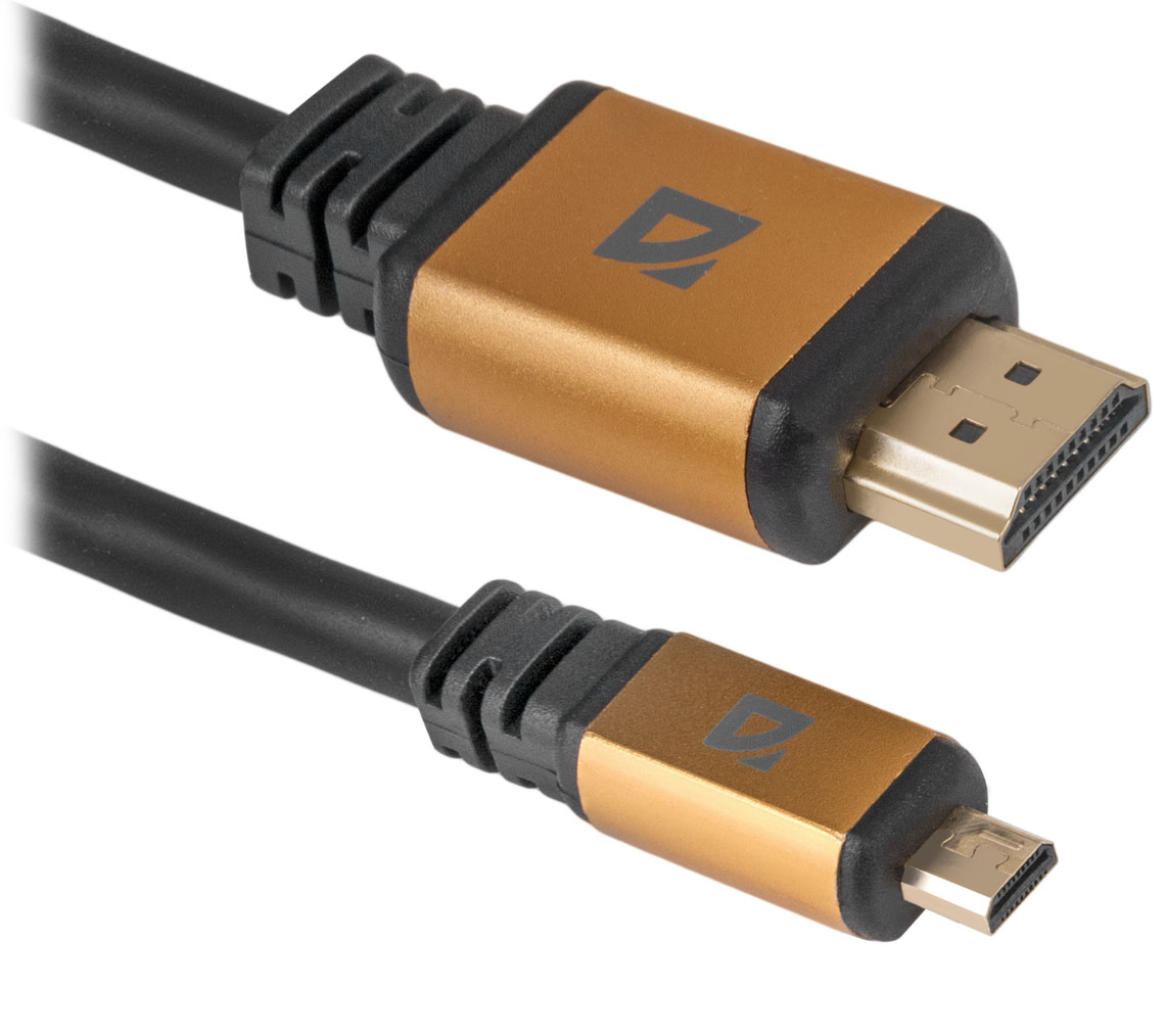 Цифровой кабель Defender HDMI08-04PRO HDMI-MicroHDMI M-M, ver1.4, 1м. Цифровой кабель Defender HDMI08-04PRO HDMI-MicroHDMI M-M, ver1.4, 1м.