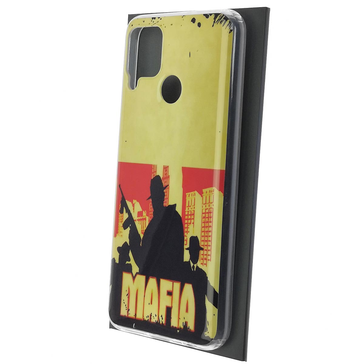 Чехол накладка для Realme C15, силикон, рисунок MAFIA