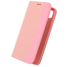 Чехол книжка MESH для XIAOMI Redmi 9C, Redmi 10A, текстиль, силикон, бархат, визитница, цвет розовый Чехол книжка MESH для XIAOMI Redmi 9C, Redmi 10A, текстиль, силикон, бархат, визитница, цвет розовый
