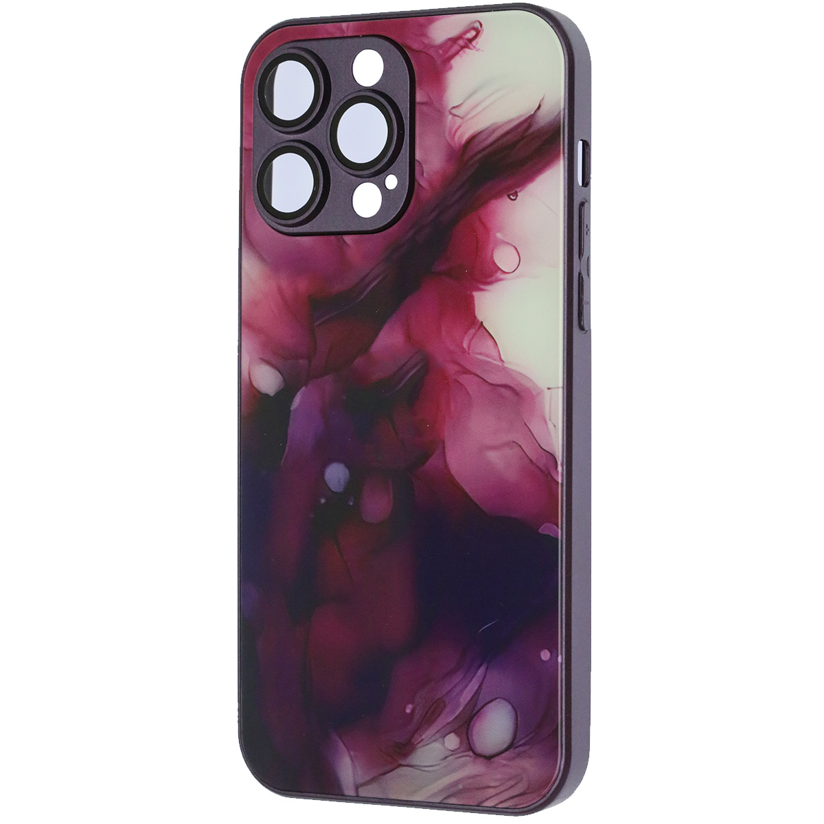 Чехол накладка AG Glass case для APPLE iPhone 14 Pro Max (6.7"), силикон, стекло, защита камеры, цвет фиолетовый Чехол накладка AG Glass case для APPLE iPhone 14 Pro Max (6.7"), силикон, стекло, защита камеры, цвет фиолетовый