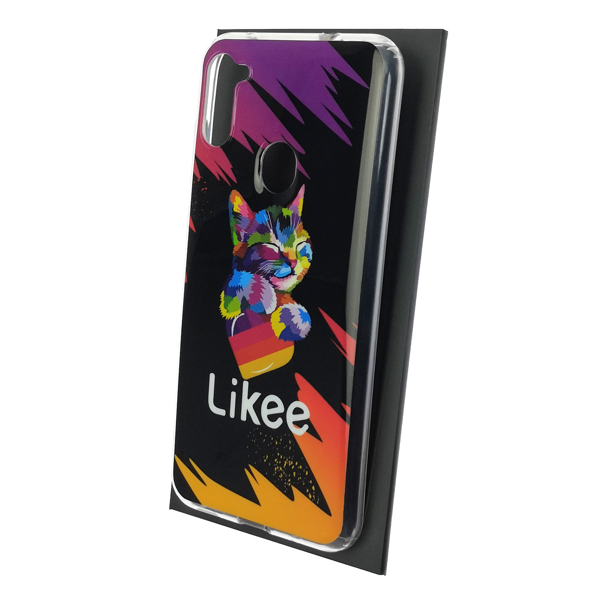 Чехол накладка Vinil для SAMSUNG Galaxy A11 (SM-A115), Galaxy M11 (M115), силикон, рисунок Likee Cat, цвет черный