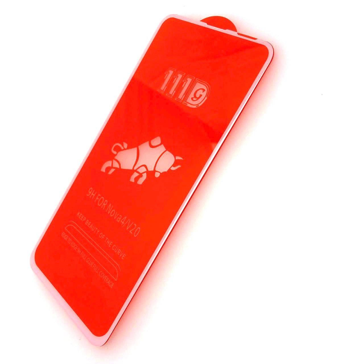 Защитное стекло 111D FULL GLUE для HUAWEI Honor View 20, Honor V20, Nova 4, цвет окантовки белый Защитное стекло 111D FULL GLUE для HUAWEI Honor View 20, Honor V20, Nova 4, цвет окантовки белый