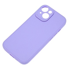 Чехол накладка для APPLE iPhone 15, защита камеры, силикон, матовый, цвет сиреневый Чехол накладка для APPLE iPhone 15, защита камеры, силикон, матовый, цвет сиреневый