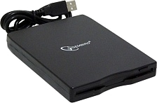 Внешний дисковод 1.44Mb FDD 3.5" Gembird FLD-USB (USB Флоппи - дисковод для чтения дискет, Floppy Disk), цвет черный