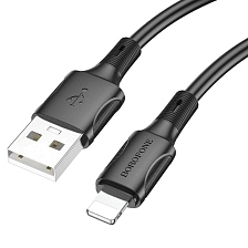 Кабель BOROFONE BX80 Succeed Lightning 8 pin, 2.4A, длина 1 метр, цвет черный Кабель BOROFONE BX80 Succeed Lightning 8 pin, 2.4A, длина 1 метр, цвет черный