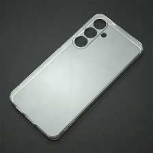 Чехол накладка для SAMSUNG Galaxy S24 Plus, Galaxy S25 Plus, защита камеры, силикон, прозрачный