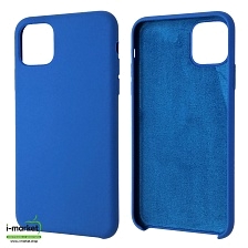 Чехол накладка Silicon Case для APPLE iPhone 11 Pro MAX 2019, силикон, бархат, цвет ярко синий Чехол накладка Silicon Case для APPLE iPhone 11 Pro MAX 2019, силикон, бархат, цвет ярко синий