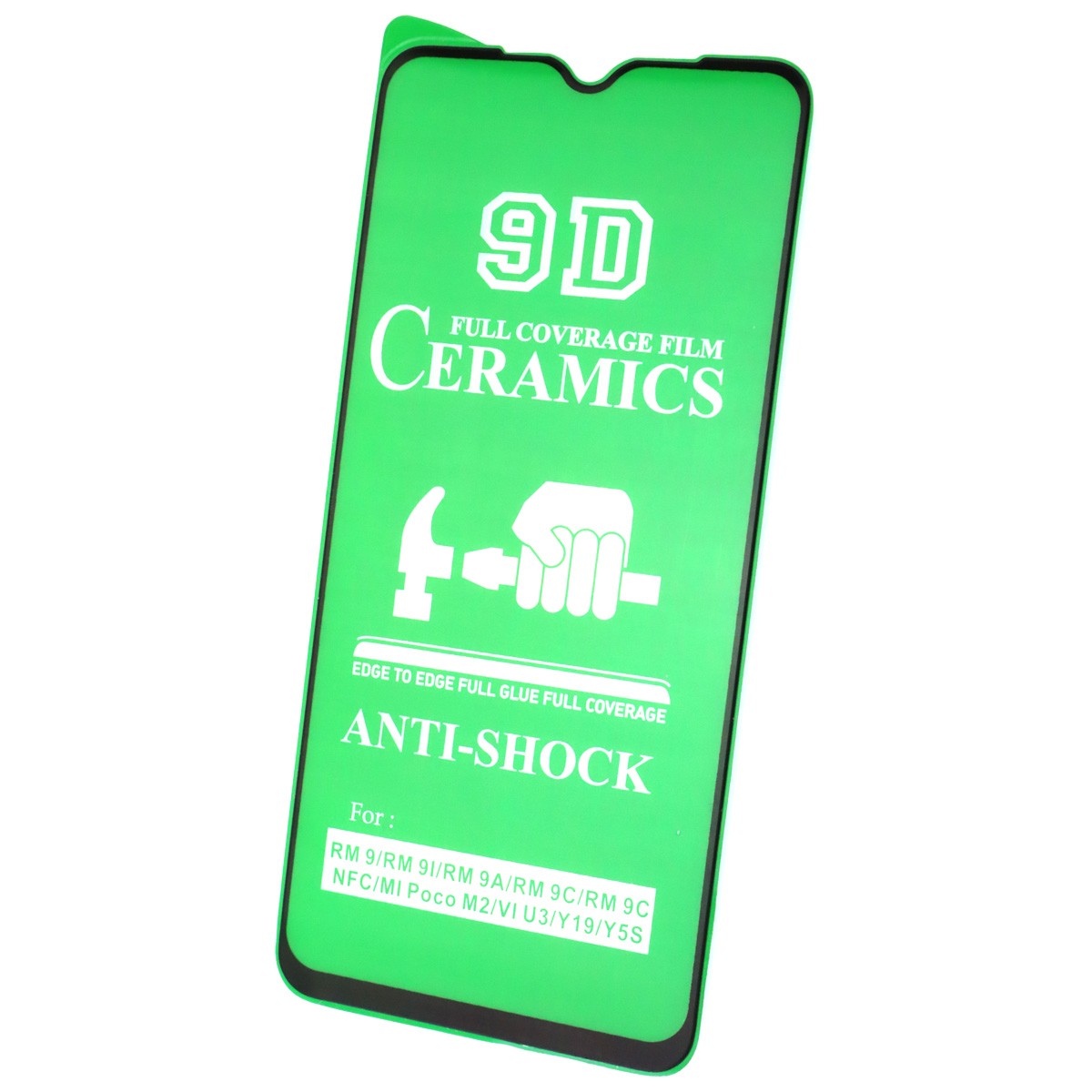 Защитное стекло 9D Ceramics для XIAOMI Redmi 9, цвет окантовки черный