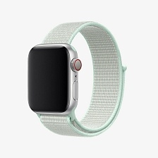 Ремешок для часов Apple Watch (42-44 мм), нейлон, цвет бледно зеленый. Ремешок для часов Apple Watch (42-44 мм), нейлон, цвет бледно зеленый.