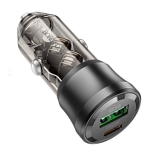 АЗУ (Автомобильное зарядное устройство) BOROFONE BZ25 Journey, PD20W, QC3.0 18W, 1 USB Type C, 1 USB, цвет черный АЗУ (Автомобильное зарядное устройство) BOROFONE BZ25 Journey, PD20W, QC3.0 18W, 1 USB Type C, 1 USB, цвет черный