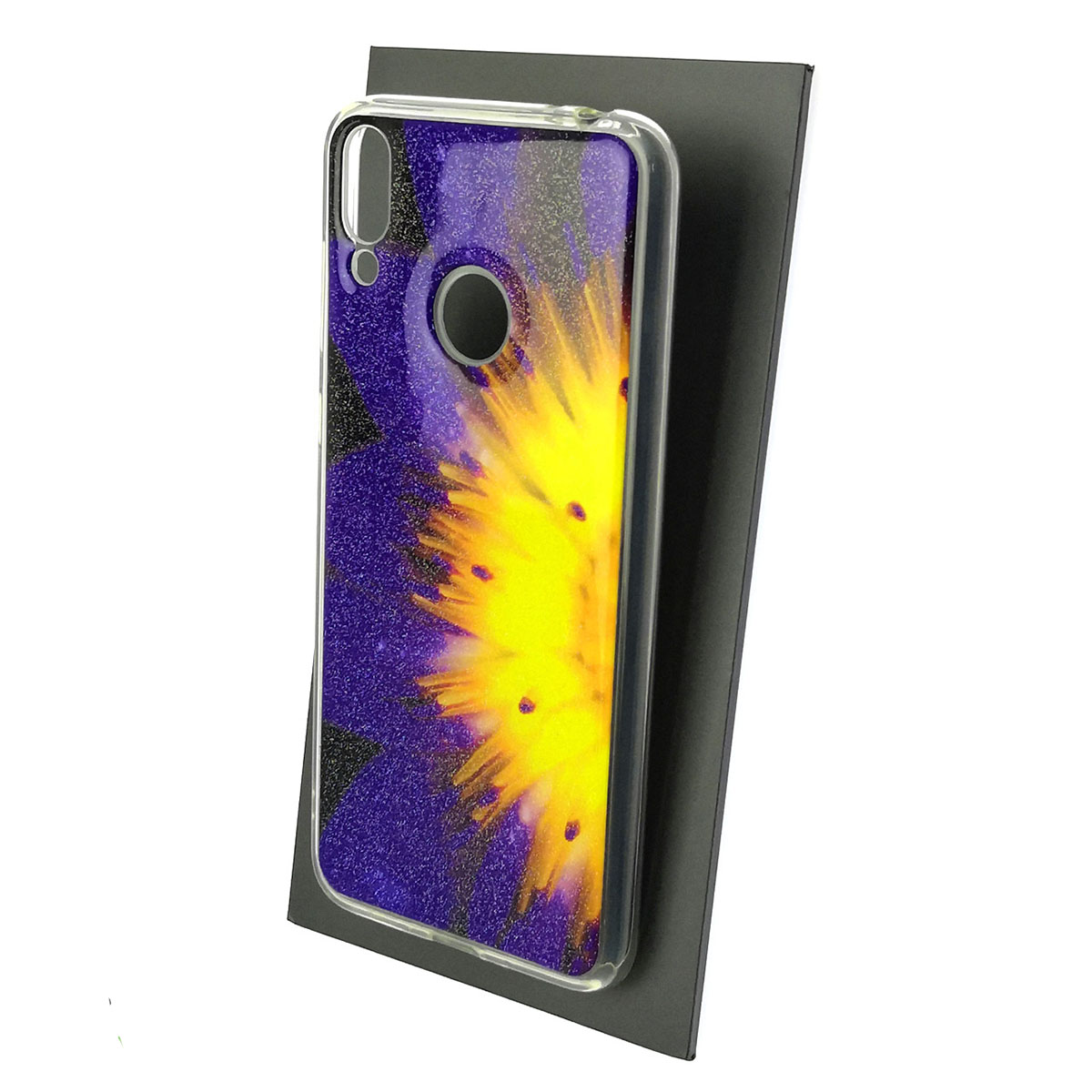 Чехол накладка для HUAWEI Honor 8C, силикон, блестки, рисунок Загадочное сияние Чехол накладка для HUAWEI Honor 8C, силикон, блестки, рисунок Загадочное сияние