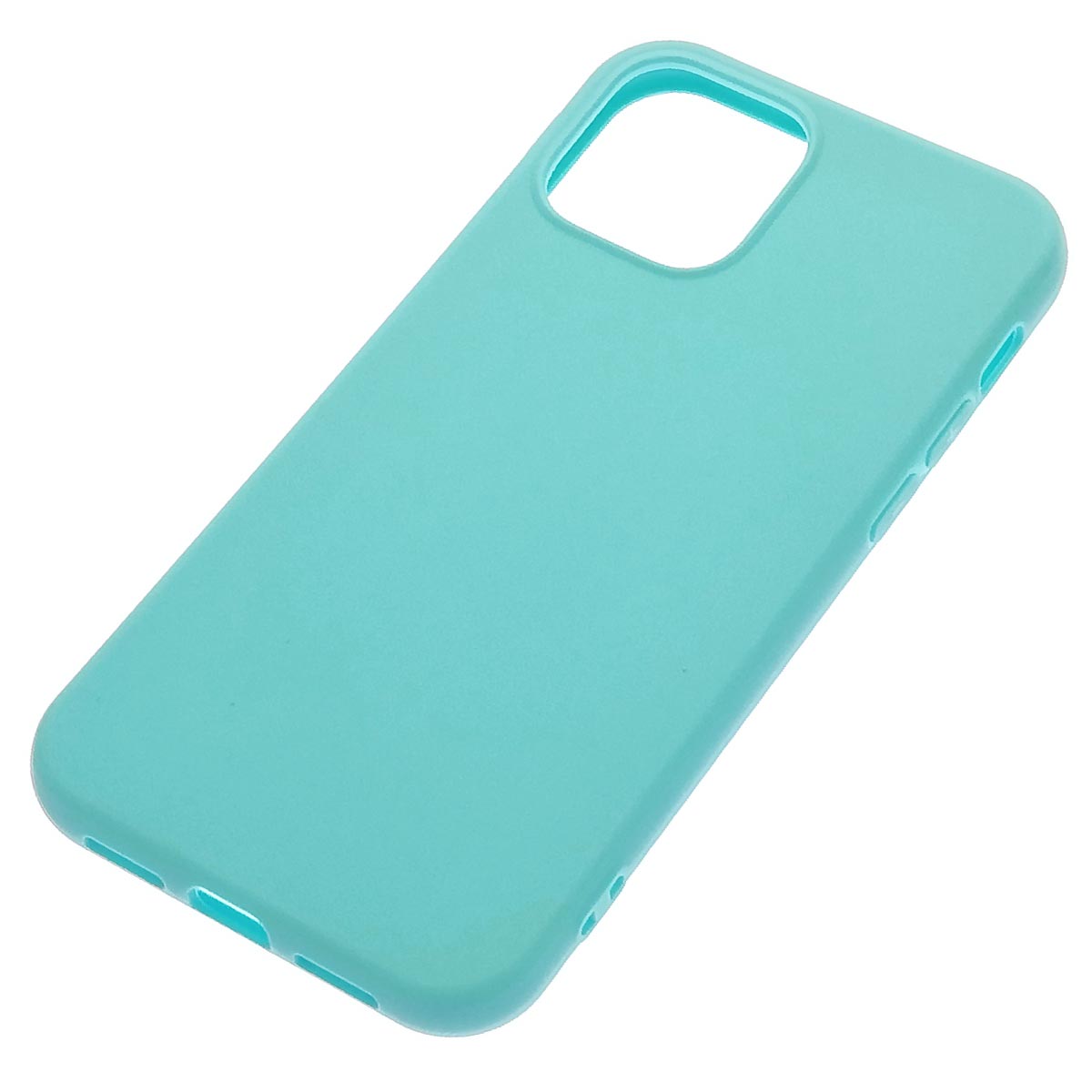 Чехол накладка для APPLE iPhone 12 (6.1"), iPhone 12 Pro (6.1"), силикон, матовый, цвет зелено бирюзовый Чехол накладка для APPLE iPhone 12 (6.1"), iPhone 12 Pro (6.1"), силикон, матовый, цвет зелено бирюзовый