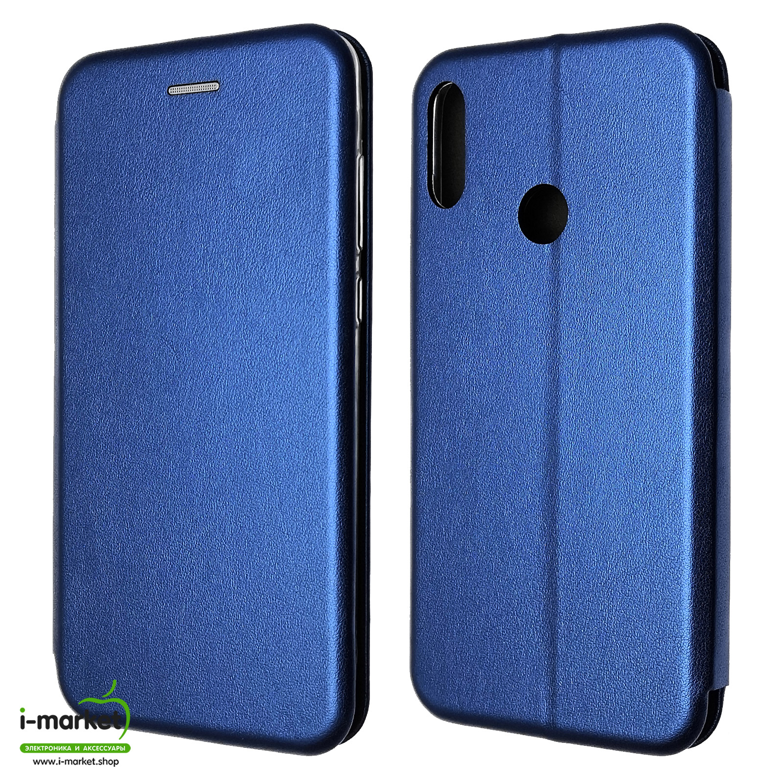 Чехол книжка STYLISH для ASUS ZenFone MAX Pro M2 ZB631KL, экокожа, визитница, цвет темно синий Чехол книжка STYLISH для ASUS ZenFone MAX Pro M2 ZB631KL, экокожа, визитница, цвет темно синий