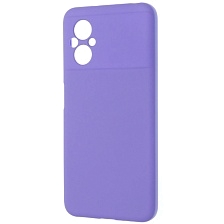Чехол накладка NANO для XIAOMI POCO M5, силикон, бархат, цвет сиреневый Чехол накладка NANO для XIAOMI POCO M5, силикон, бархат, цвет сиреневый