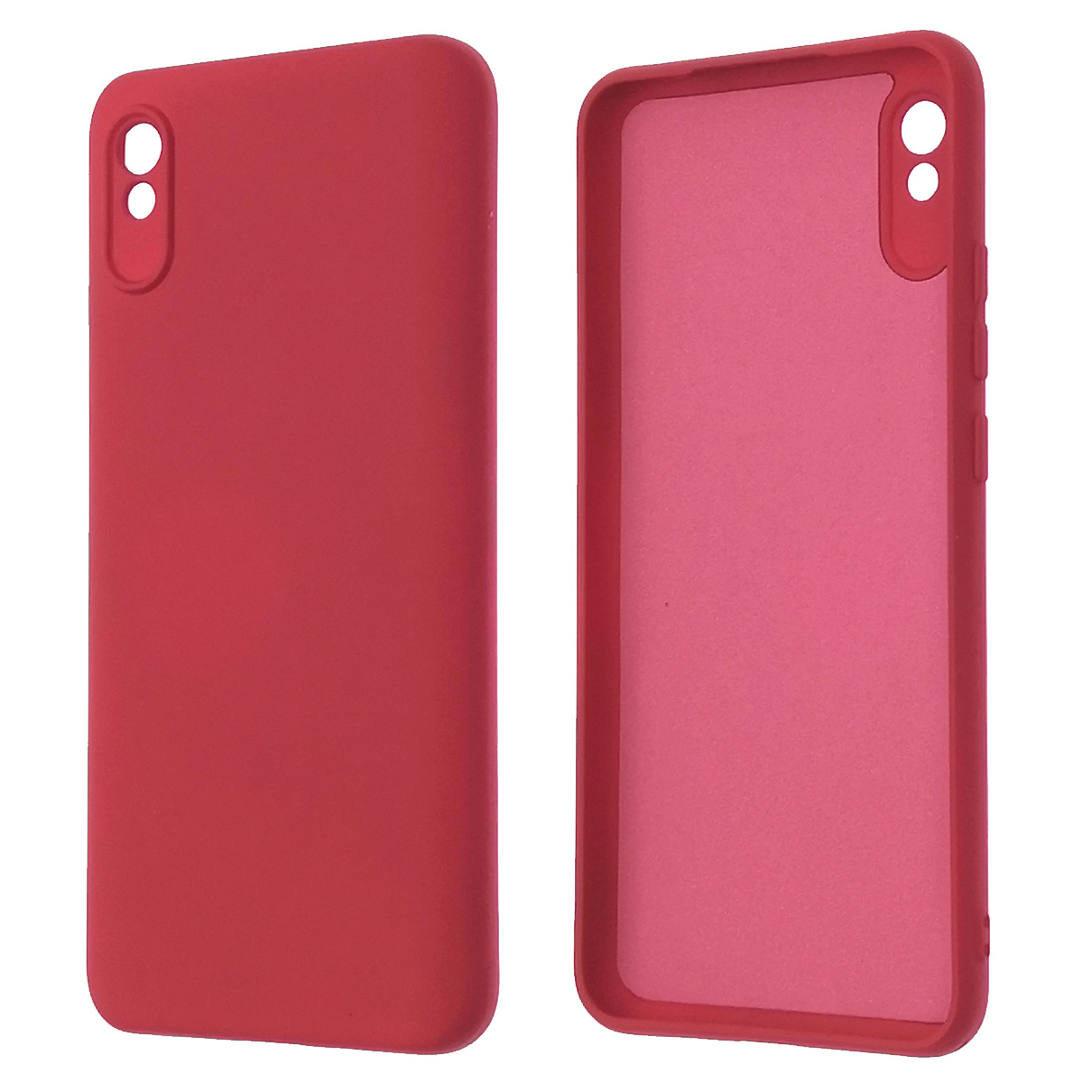 Чехол накладка NANO для XIAOMI Redmi 9A, силикон, бархат, цвет бордовый