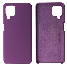 Чехол накладка Silicon Cover для SAMSUNG Galaxy A12 (SM-A125), силикон, бархат, цвет фиолетовый Чехол накладка Silicon Cover для SAMSUNG Galaxy A12 (SM-A125), силикон, бархат, цвет фиолетовый
