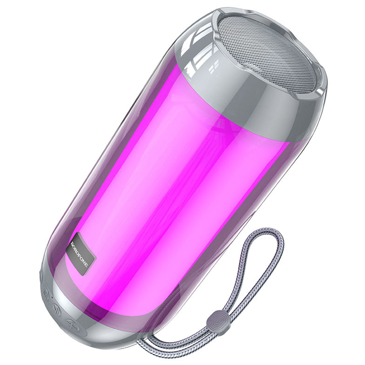 Портативная колонка BOROFONE BR25 Crazy, RGB подсветка, цвет серый (распродажа -50%)