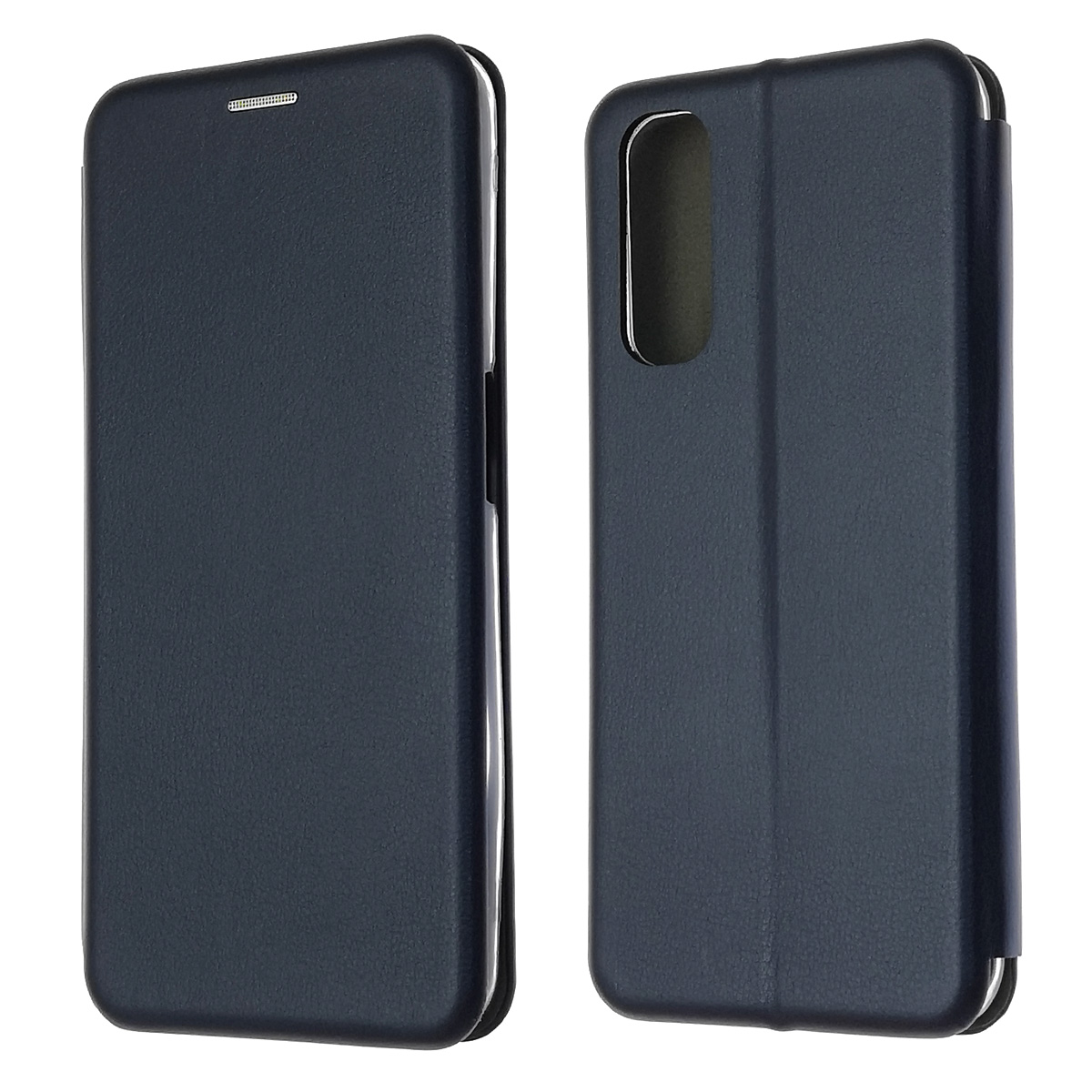 Чехол книжка STYLISH для Realme 7, экокожа, визитница, цвет темно синий
