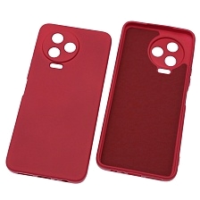 Чехол накладка NANO для INFINIX Note 12 2023, INFINIX Note 12 Pro 4G, силикон, бархат, цвет вишневый Чехол накладка NANO для INFINIX Note 12 2023, INFINIX Note 12 Pro 4G, силикон, бархат, цвет вишневый