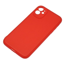 Чехол накладка для APPLE iPhone 11, защита камеры, силикон, матовый, цвет красный Чехол накладка для APPLE iPhone 11, защита камеры, силикон, матовый, цвет красный