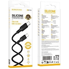 Кабель BOROFONE BX113 Lenny USB Type C на USB Type C, 60W, длина 3 метра, цвет черный