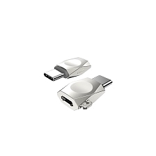 Адаптер, переходник, конвертер HOCO UA8 Micro USB на USB Type C, поддержка OTG, цвет серебристый Адаптер, переходник, конвертер HOCO UA8 Micro USB на USB Type C, поддержка OTG, цвет серебристый