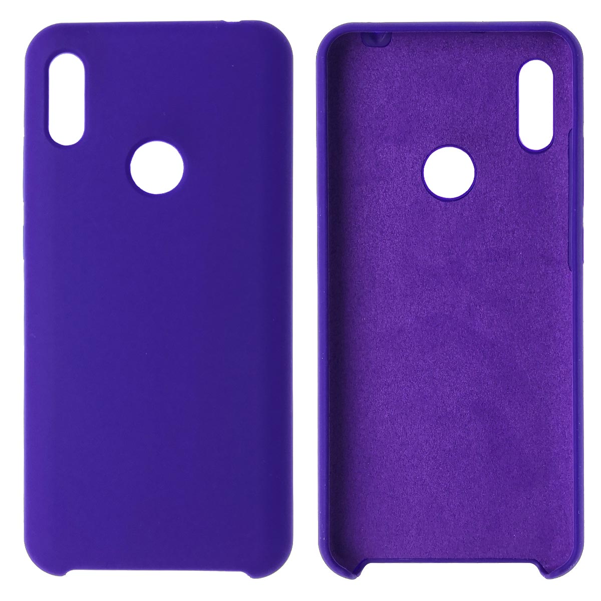 Чехол накладка Silicon Cover для HUAWEI Honor 8A, Y6 2019, силикон, бархат, цвет фиолетовый Чехол накладка Silicon Cover для HUAWEI Honor 8A, Y6 2019, силикон, бархат, цвет фиолетовый
