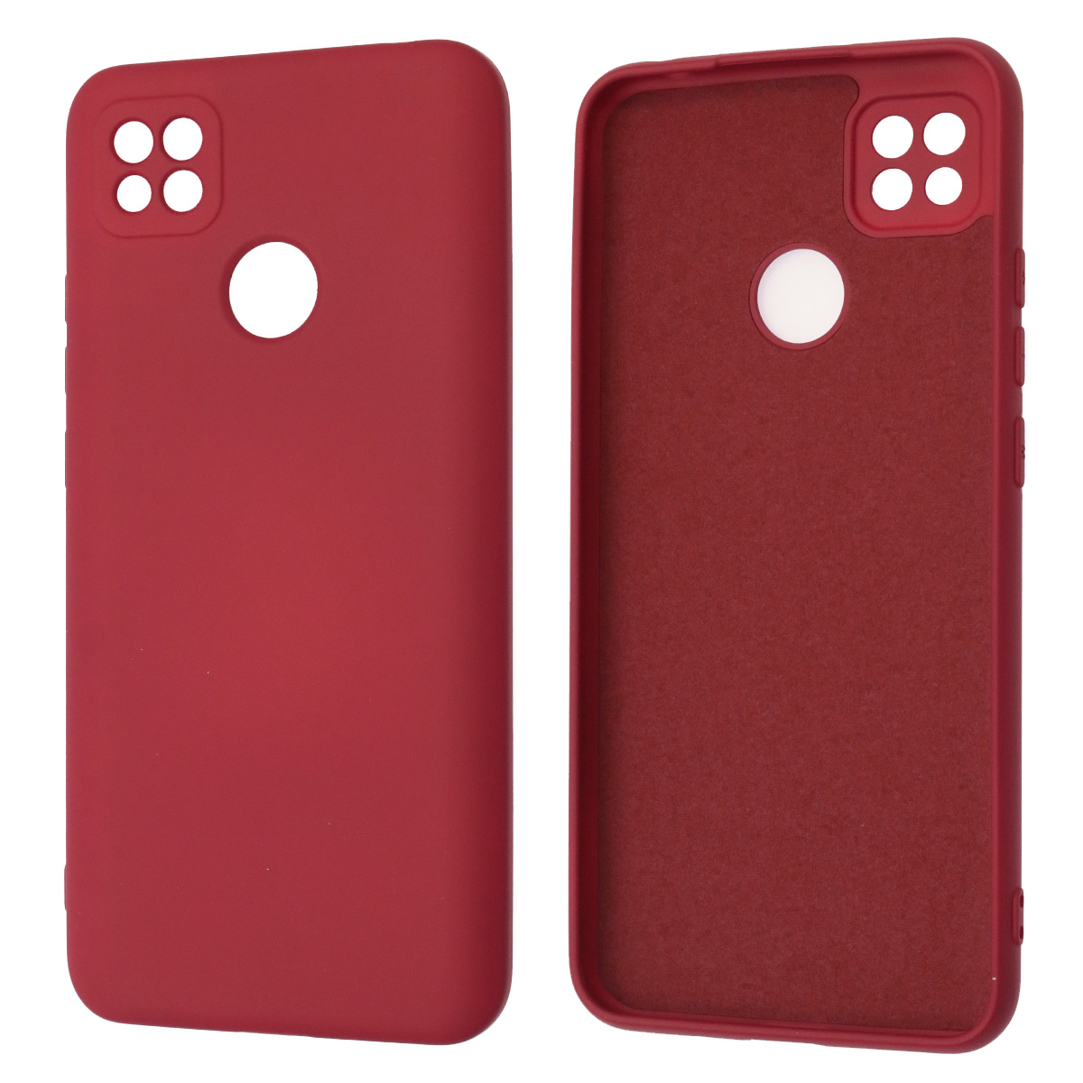 Чехол накладка NANO для XIAOMI Redmi 9C, Redmi 10A, силикон, бархат, цвет бордовый