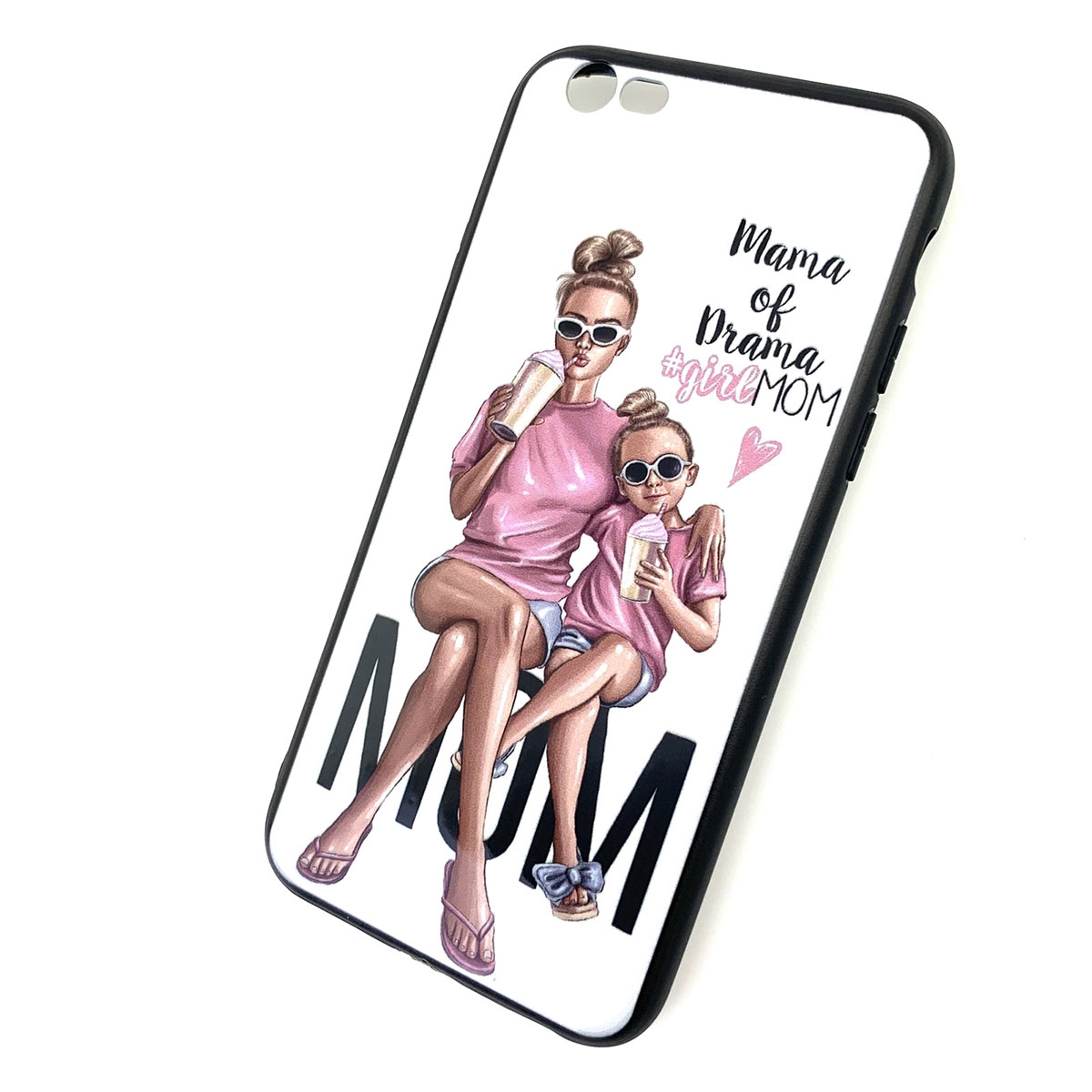 Чехол накладка для APPLE iPhone 6, 6S, силикон, рисунок Mama of Drama girlMOM.