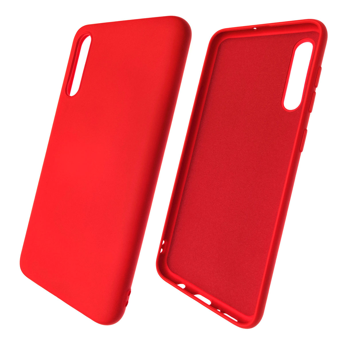 Чехол накладка для SAMSUNG Galaxy A50 (SM-A505), A30s (SM-A307), A50s (SM-A507), силикон, бархат, матовый, цвет красный Чехол накладка для SAMSUNG Galaxy A50 (SM-A505), A30s (SM-A307), A50s (SM-A507), силикон, бархат, матовый, цвет красный