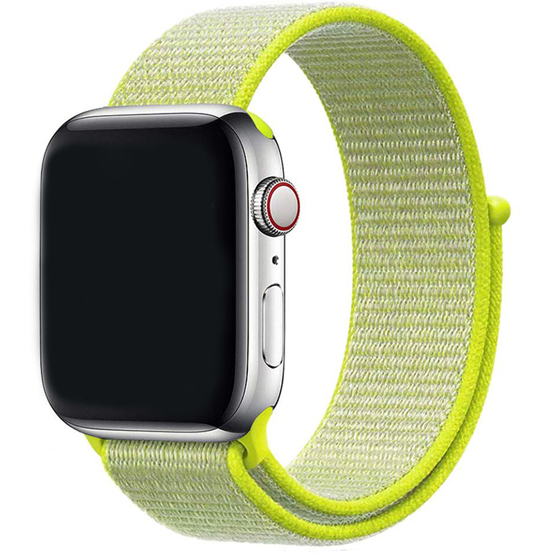 Ремешок для часов Apple Watch (38-40 мм), нейлон, цвет желто-зеленый