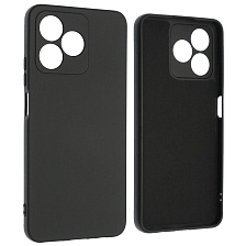 Чехол накладка NANO для Realme C51, Realme C53, Realme Note 50, защита камеры, силикон, бархат, цвет черный Чехол накладка NANO для Realme C51, Realme C53, Realme Note 50, защита камеры, силикон, бархат, цвет черный