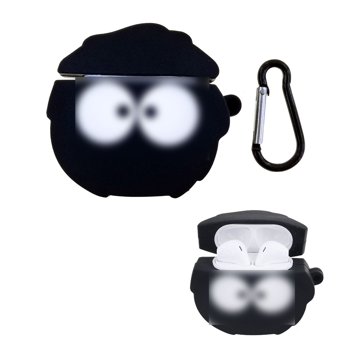 Чехол для беспроводных наушников APPLE AirPods 1, 2 силиконовый с карабином, 3D Тоторо Чехол для беспроводных наушников APPLE AirPods 1, 2 силиконовый с карабином, 3D Тоторо