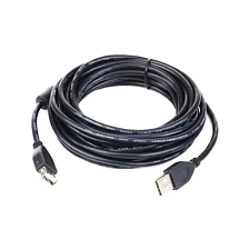 Кабель USB A 2.0 - USB A 2.0, 3 метра, тип папа-папа, ферритовый фильтр, цвет черный Кабель USB A 2.0 - USB A 2.0, 3 метра, тип папа-папа, ферритовый фильтр, цвет черный