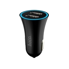 HOCO АЗУ UC204 +кабель для Apple черный.