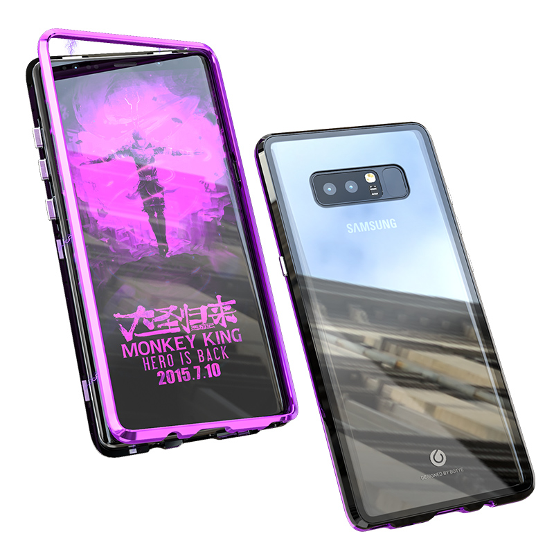 Чехол магнитный для SAMSUNG Galaxy S10E (SM-970), закаленное стекло, металл, цвет серебристо прозрачный.