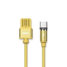 Кабель USB - MicroUSB Remax RC-095m (магнитный, оплетка ткань) Золото. Кабель USB - MicroUSB Remax RC-095m (магнитный, оплетка ткань) Золото.