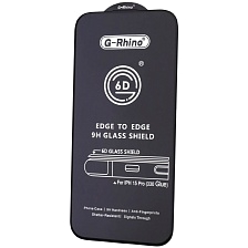 Защитное стекло 6D G-Rhino для APPLE iPhone 15 Pro (6.1"), цвет окантовки черный Защитное стекло 6D G-Rhino для APPLE iPhone 15 Pro (6.1"), цвет окантовки черный
