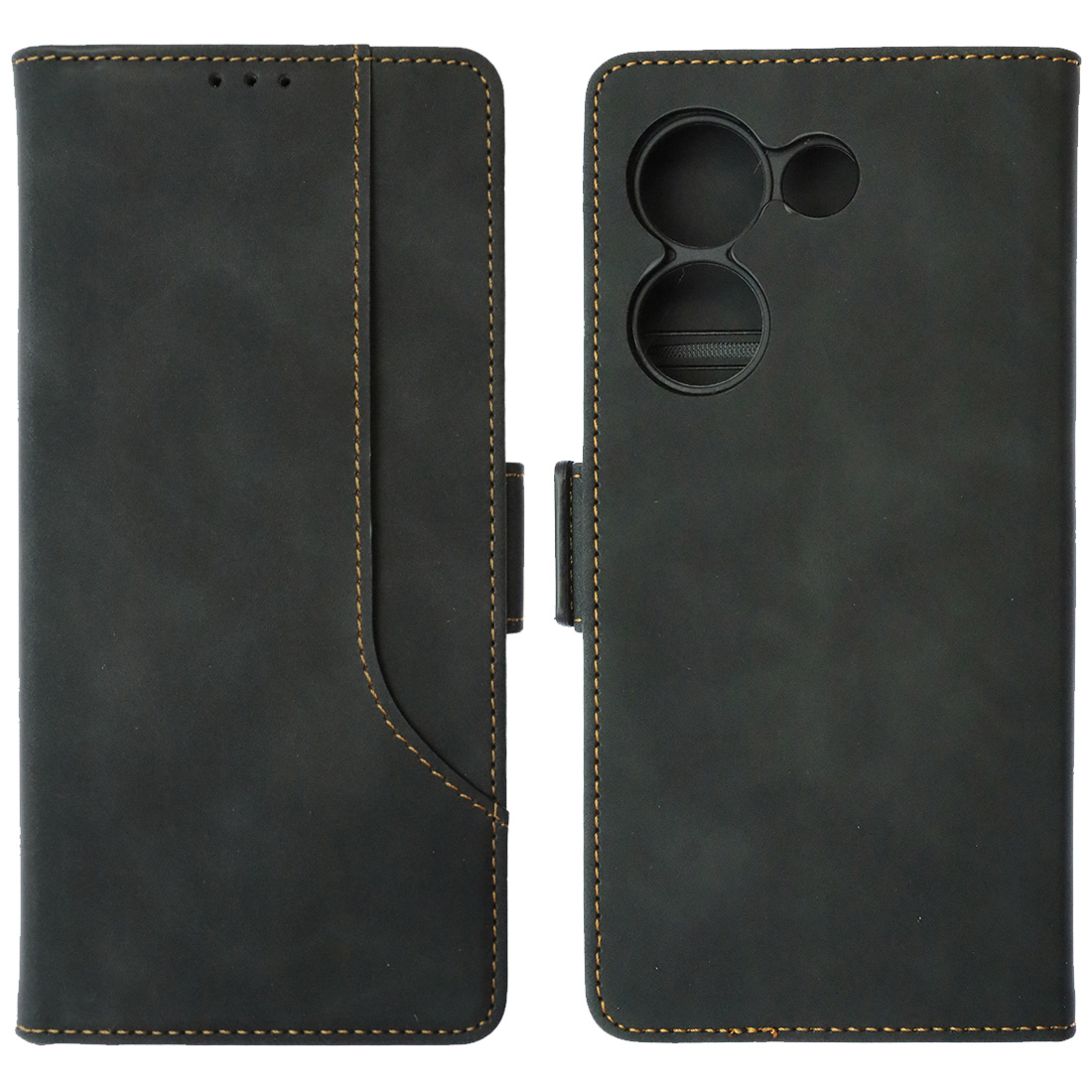Чехол книжка NICE для TECNO Camon 20 4G, TECNO Camon 20 Pro 4G, защита камеры, экокожа, визитница, цвет черный